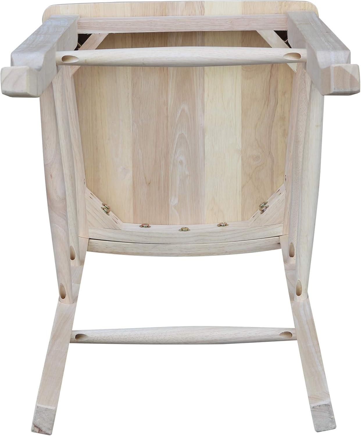 30&#34; Double X-Back Counter Height Barstool Unfinished - International Concepts