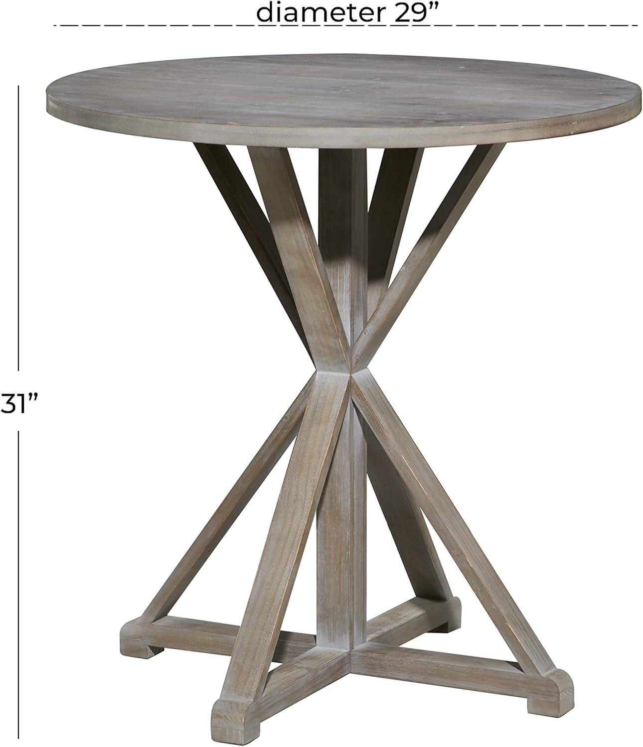 31" x 29" Farmhouse Wood Accent Table - Olivia & May