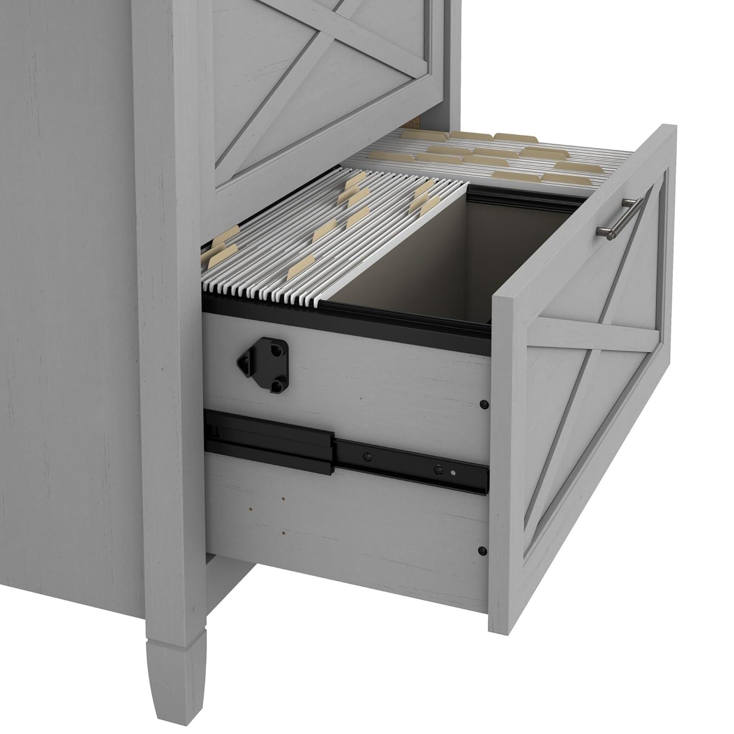Bush Furniture Key West Lateral File Cabinet, 2 Drawer, Cape Cod Gray