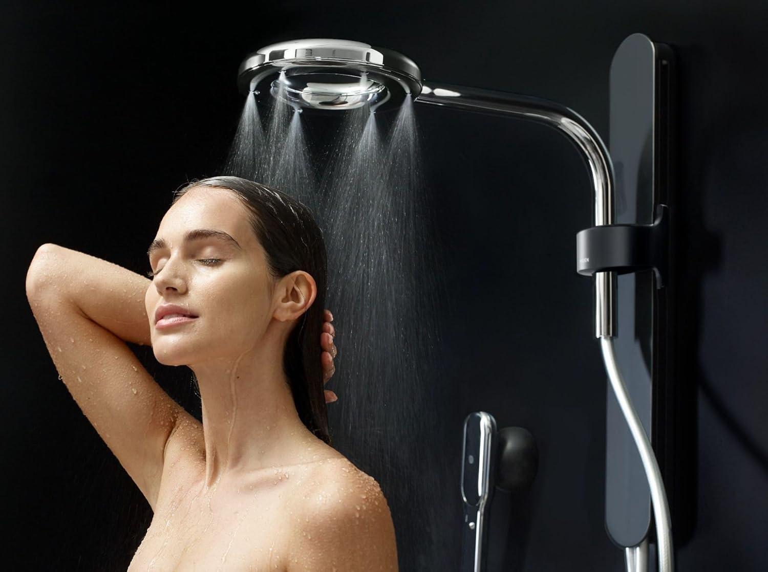 Moen N207C0Bl Matte Black Two-Function 7.9" Diameter Head Standard With Handshower