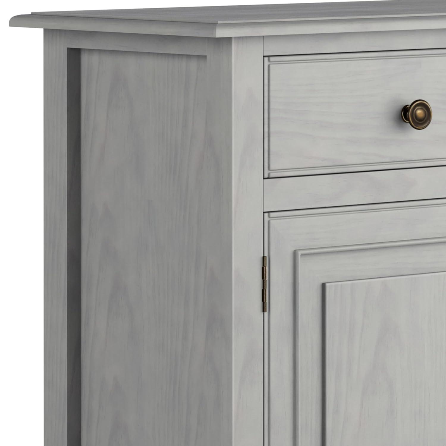 Simpli Home Connaught 40"W Solid Wood 2-Shelf Entryway Storage Cabinet with 2 Storage Drawers