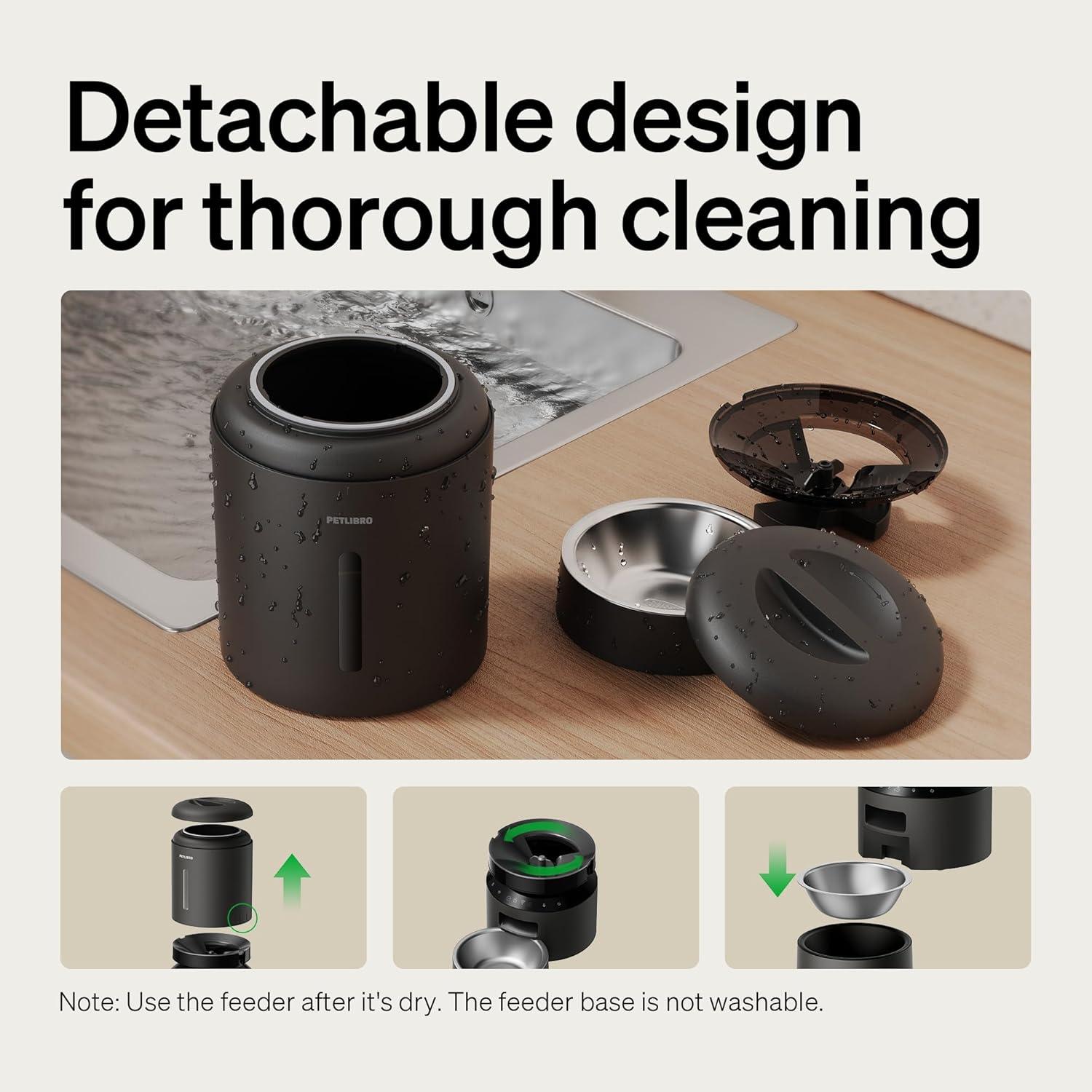 Automatic Cat Feeder, 5G Wifi Automatic Dog Feeder With Freshness Preservation,  Timed Cat Feeder With Low Food Sensor, Up To 10 Meals Per Day, Granary Pet Feeder For Cats