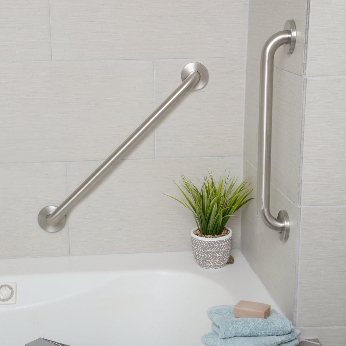 Brushed Stainless Steel 36-Inch Bathroom Safety Grab Bar