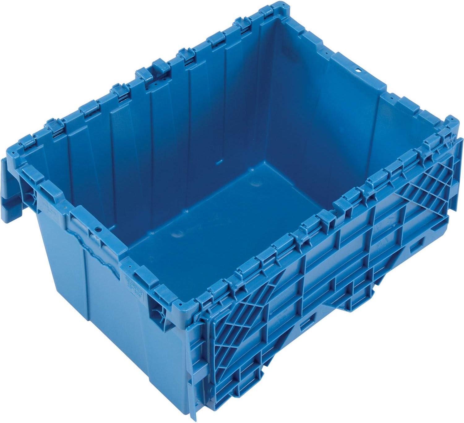 Blue Heavy Duty Plastic Storage Container with Hinged Lid