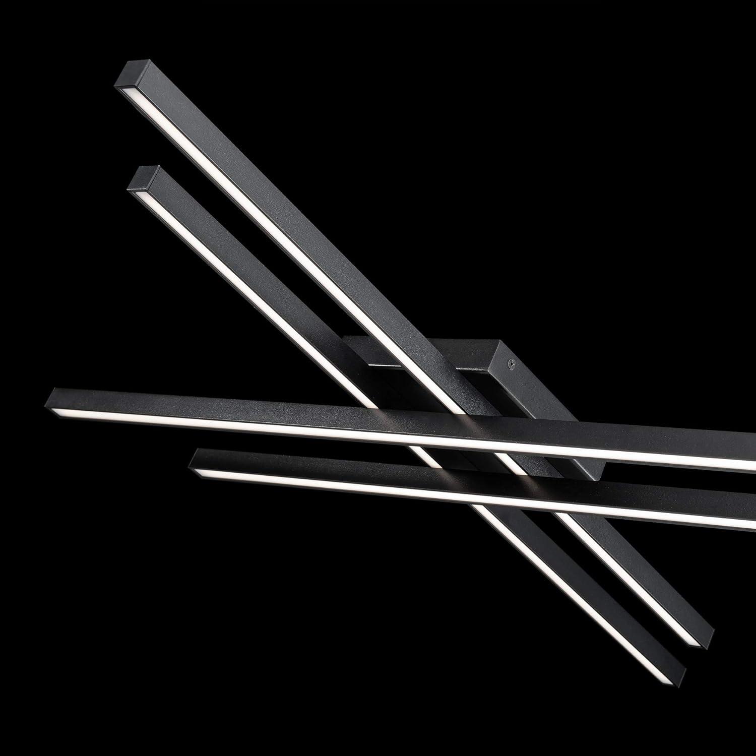 WAC Lighting Parallax 32" LED 3-CCT 3000K Modern Aluminum Flush Mount in Black