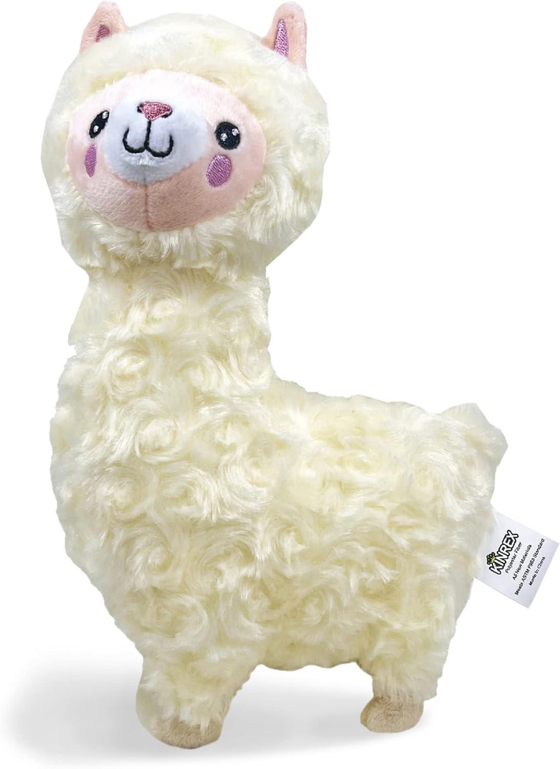 White Plush Llama Stuffed Animal Toy for Kids, 10"