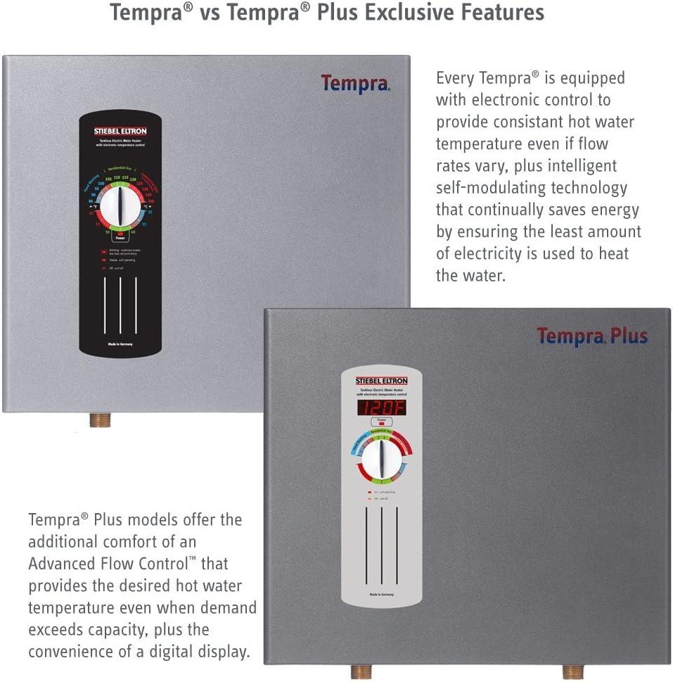 Tempra Plus 29 kW Gray Electric Tankless Water Heater