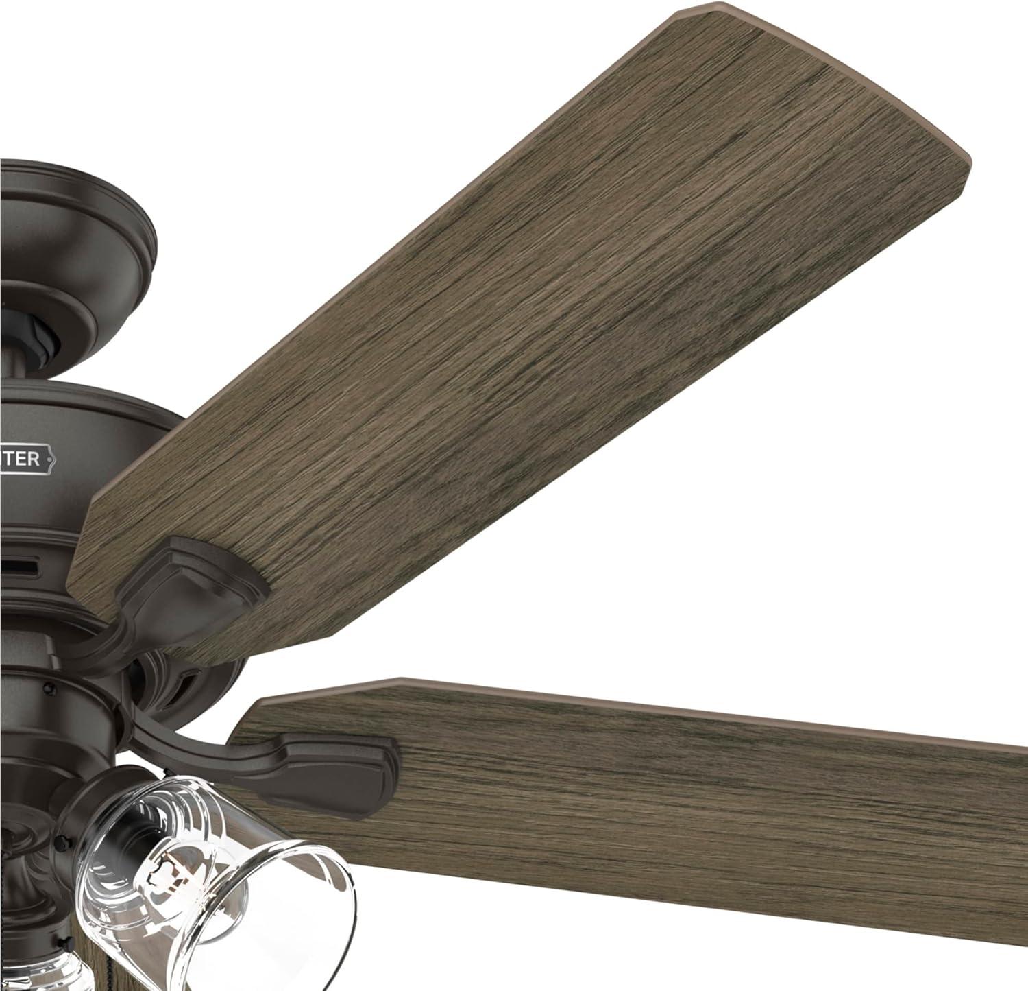 52" Rosner 5 - Blade Ceiling Fan With Lights and Pull Chains