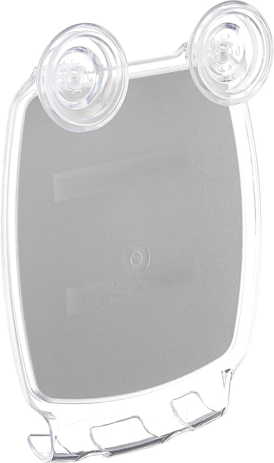 iDesign Clear Power Lock Fog-Free Rectangle Suction Shower Mirror, 6.25" x 8.5" x 2.5"