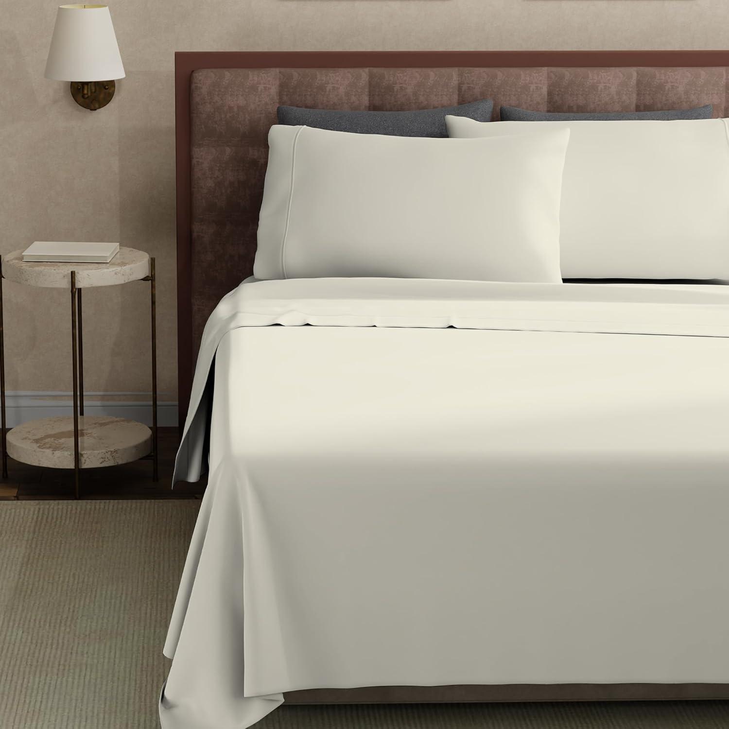 400 Thread Count Wrinkle Free Cotton Solid Sheet Set - Purity Home