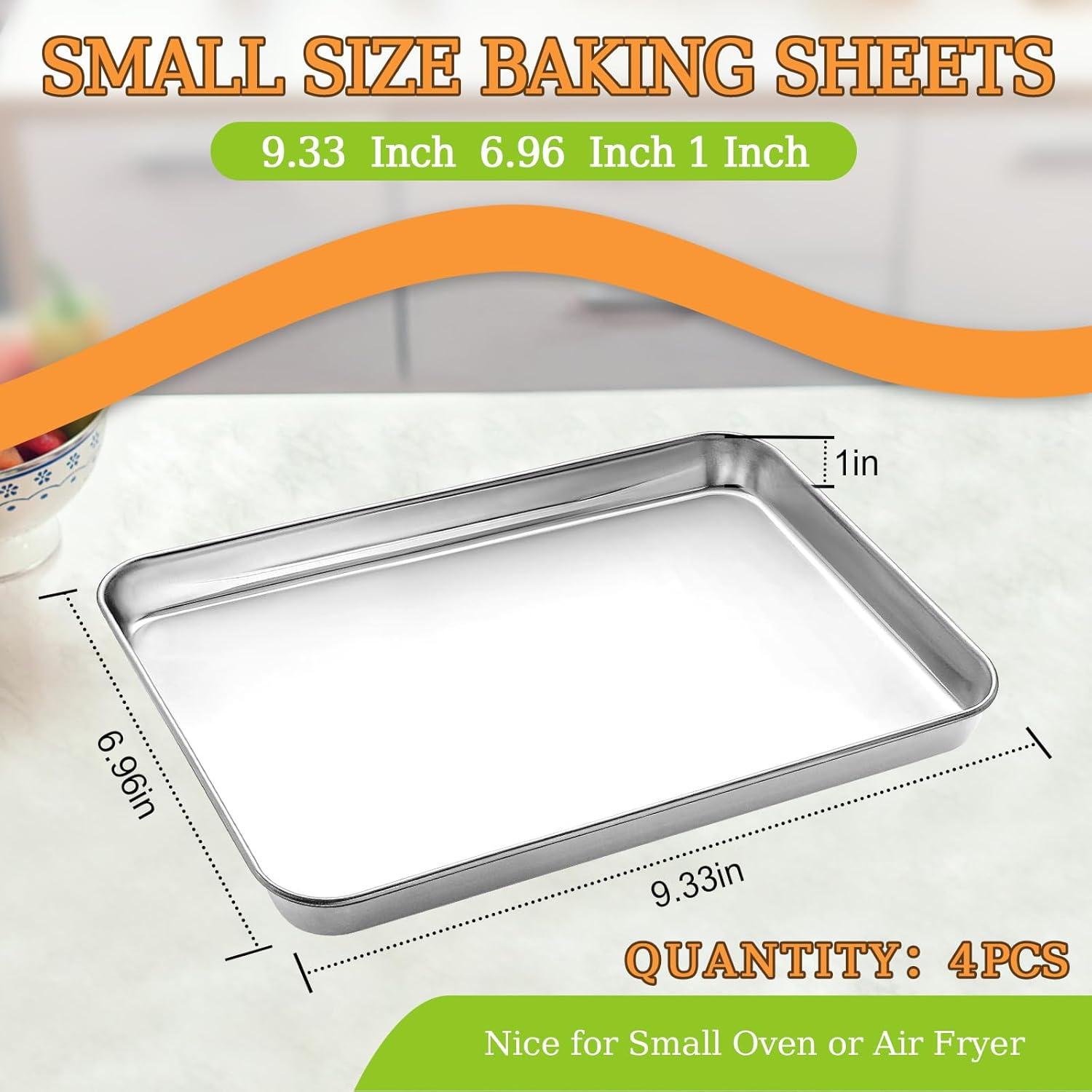 Stainless Steel Non-stick Small Cookie Sheet Set