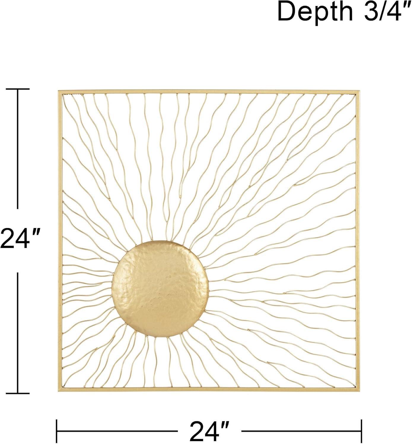 Dahlia Studios Melete Gold Metal 24" Square Wall Art