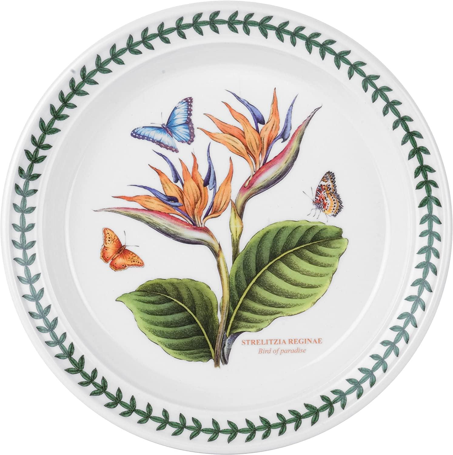 Exotic Floral Ceramic Salad Plates Set of 6