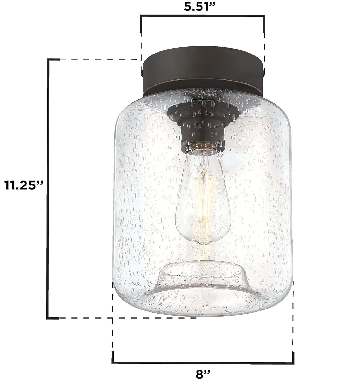 Judd Glass Semi Flush Mount