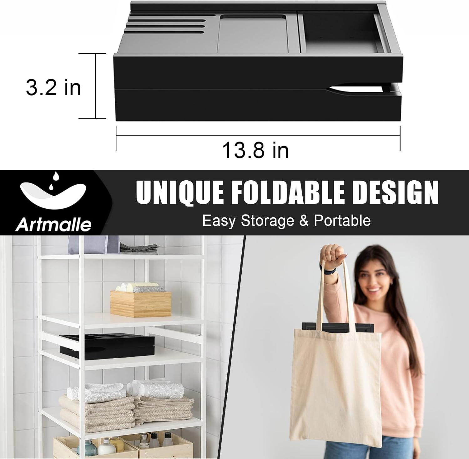 Premium Bathtub Caddy Tray,Expandable Bamboo Bath Tray for Tub,Foldable Minimalist Bathroom Accessories with Book Stand for Home Spa Relaxing,Unique House Warming Gifts,Natural