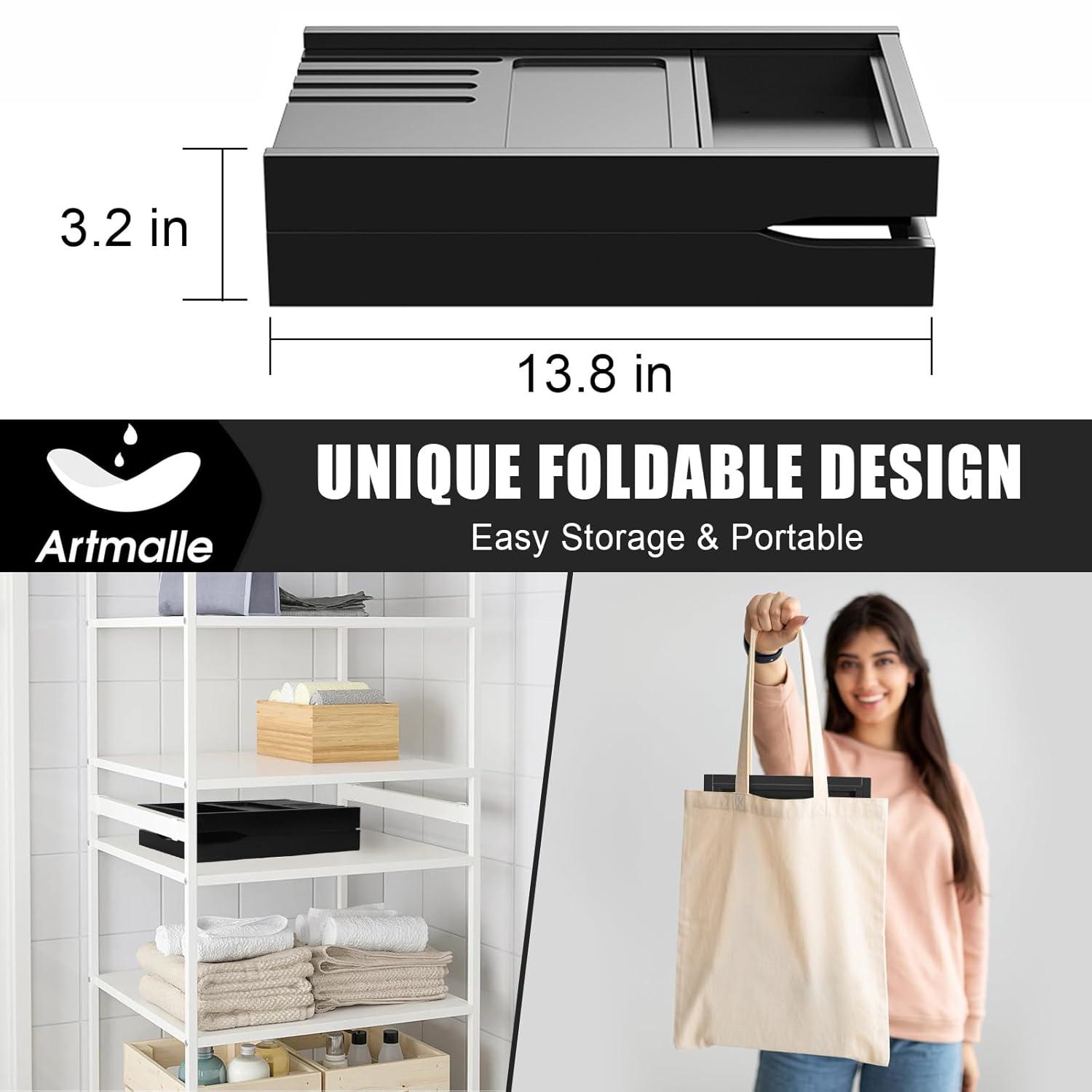 Premium Bathtub Caddy Tray,Expandable Bamboo Bath Tray for Tub,Foldable Minimalist Bathroom Accessories with Book Stand for Home Spa Relaxing,Unique House Warming Gifts,Natural