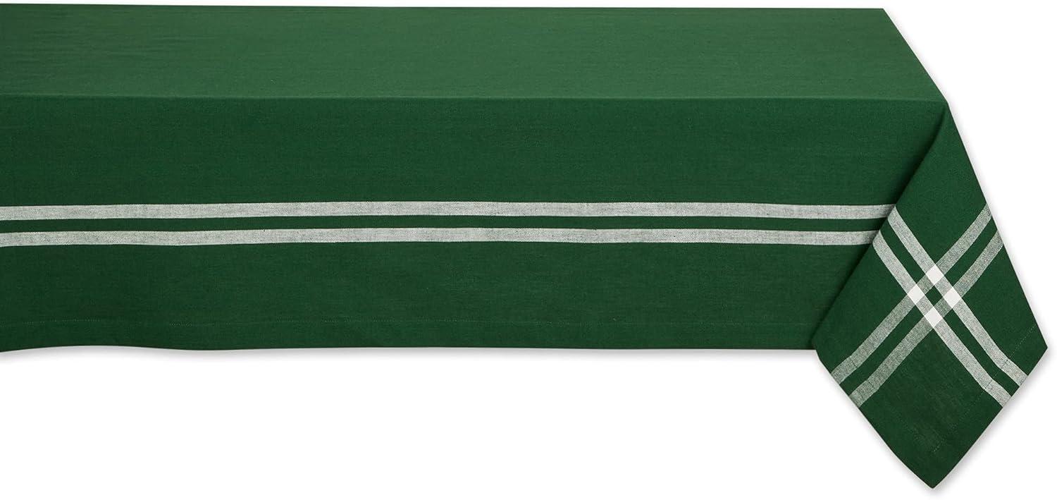 Balsam Green Cotton Farmhouse Square Tablecloth, 52x52 Inches