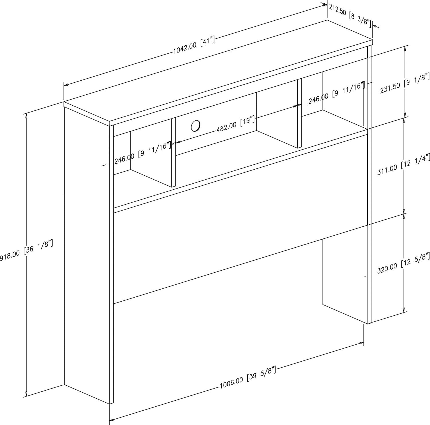 Spark Bookcase Headboard