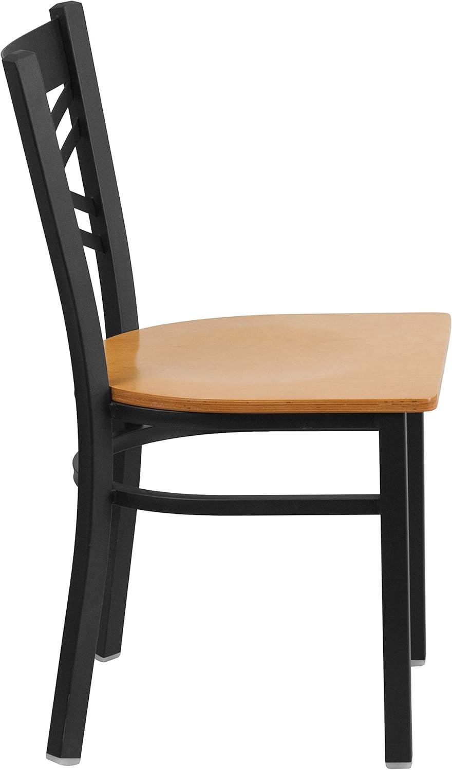 Flash Furniture Black ''X'' Back Metal Restaurant Chair