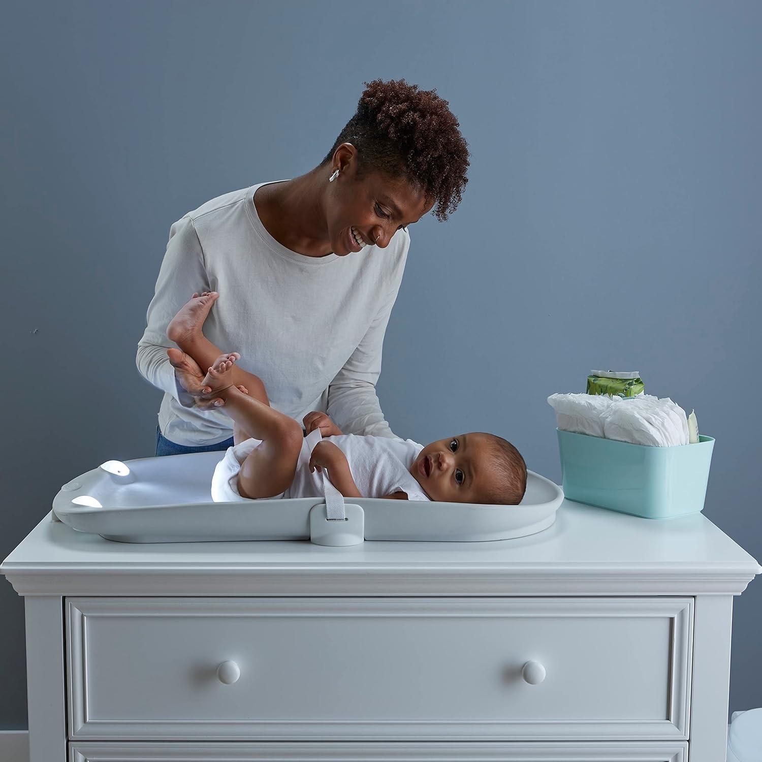 Contours Glow Motion Sensing Waterproof Light-Up Changing Pad for Dresser or Changing Table