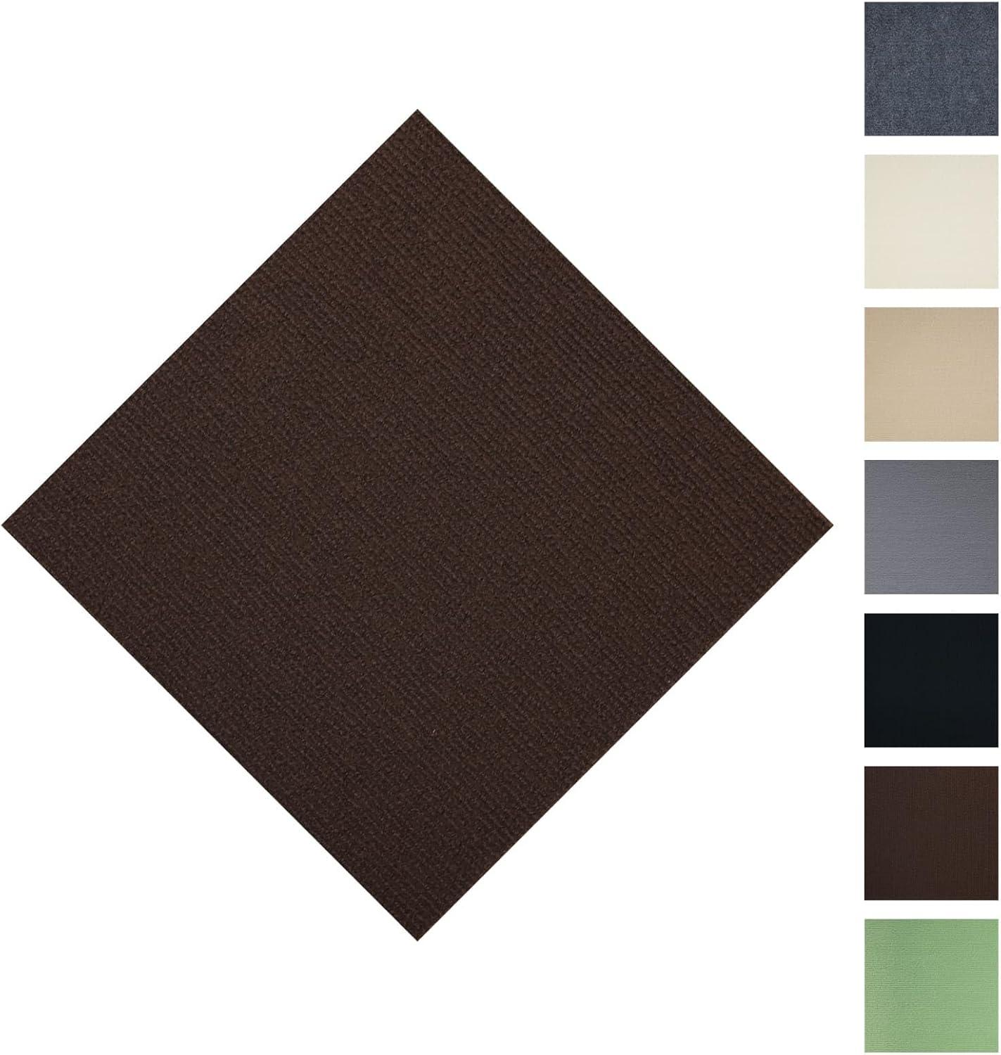 Self Adhesive Carpet Tiles,Non-Slip Peel and Stick Squares Splicing Puzzle Carpet Floor Tile,DIY Off White Easy Install 10 Pcs Floor Tiles 12" x 12"