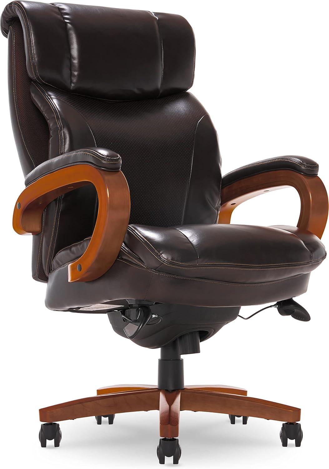 La-Z-Boy Big and Tall Trafford Executive Office Chair with AIR Ergonomic Support Technology, High Back Ergonomic Chair with Lumbar Support, Bonded Leather & Reviews | Wayfair