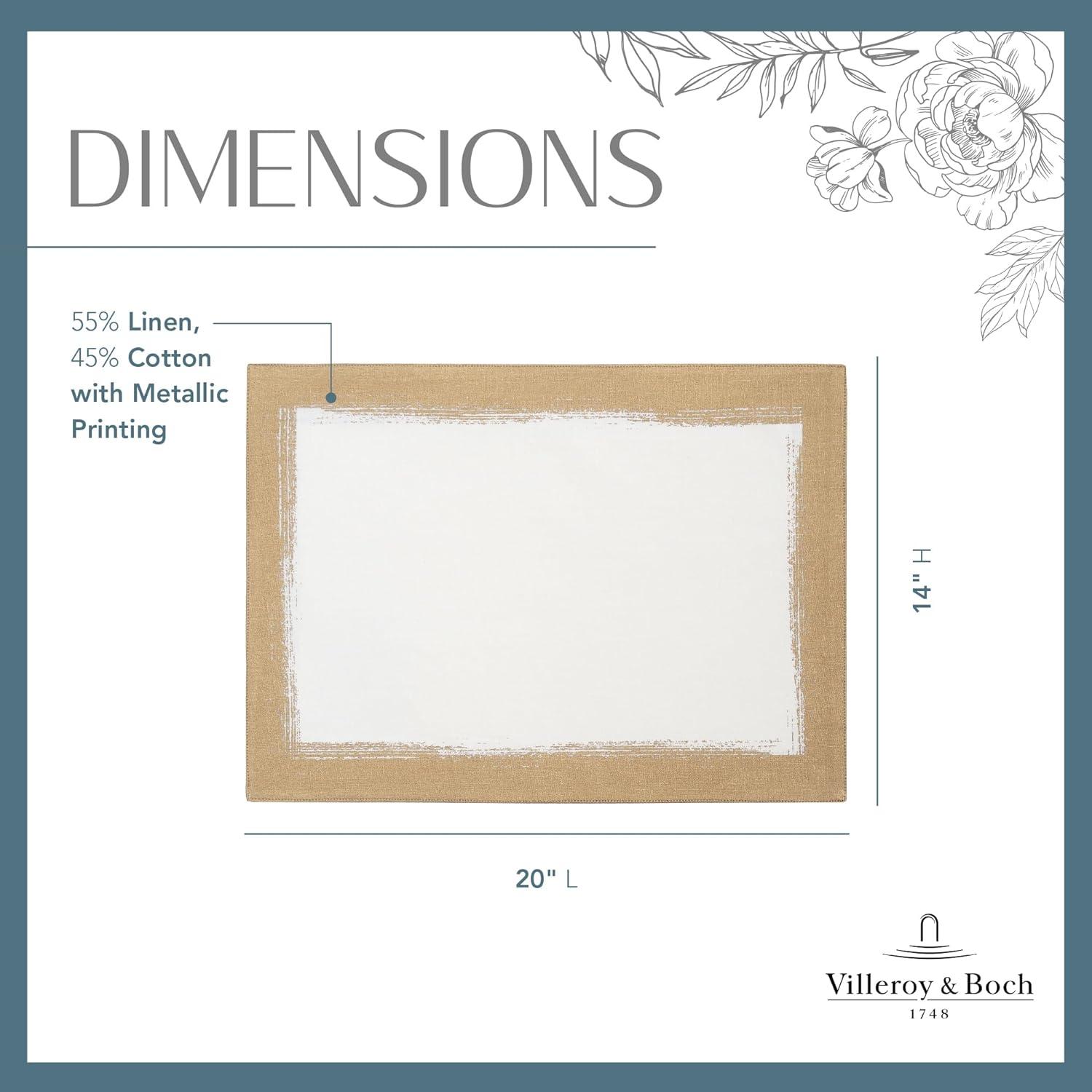 Villeroy & Boch Metallic Brushstroke Linen Blend Placemat & Reviews | Wayfair