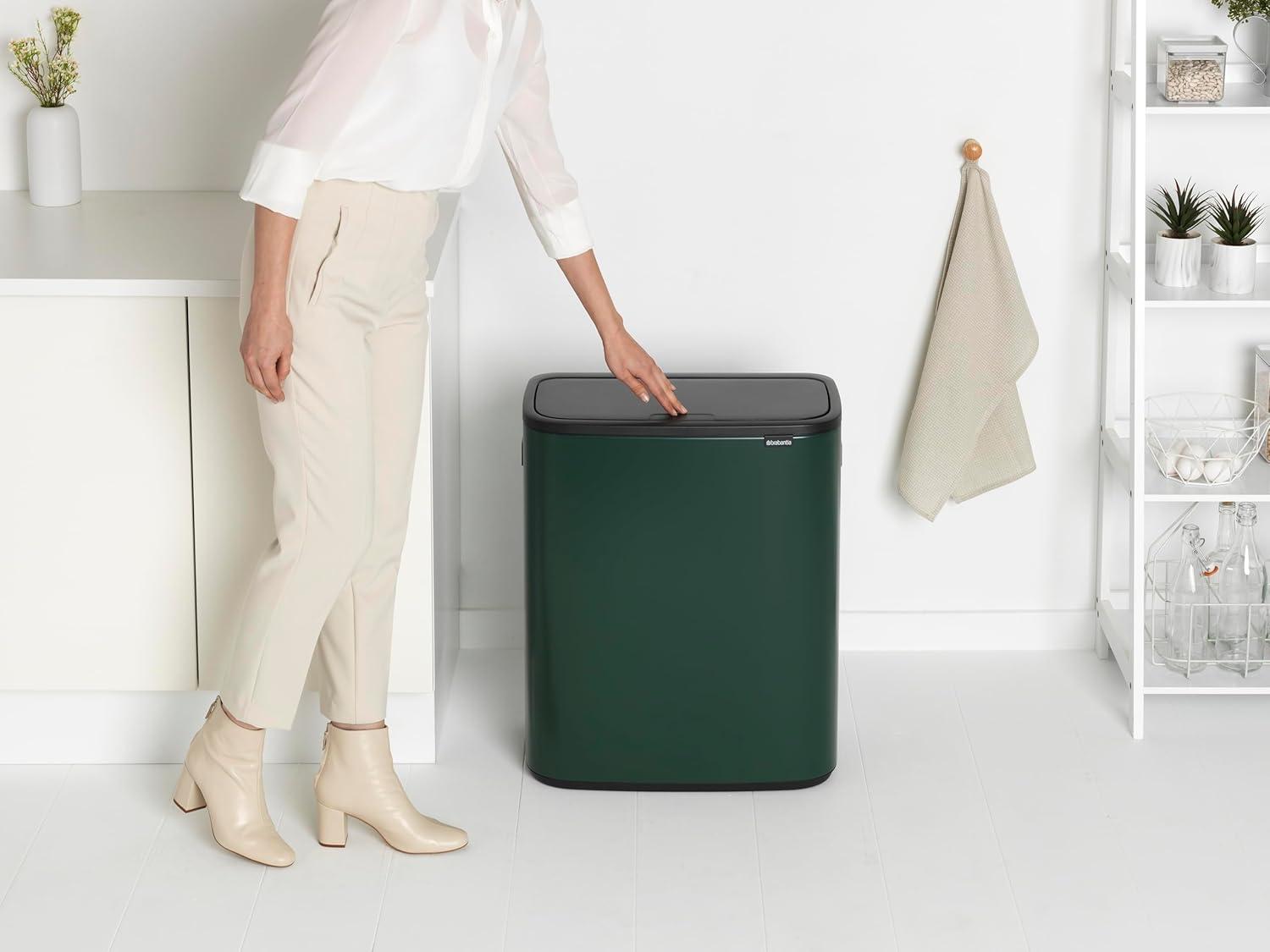 Brabantia Bo Touch Top Trash Can, 16 Gallon