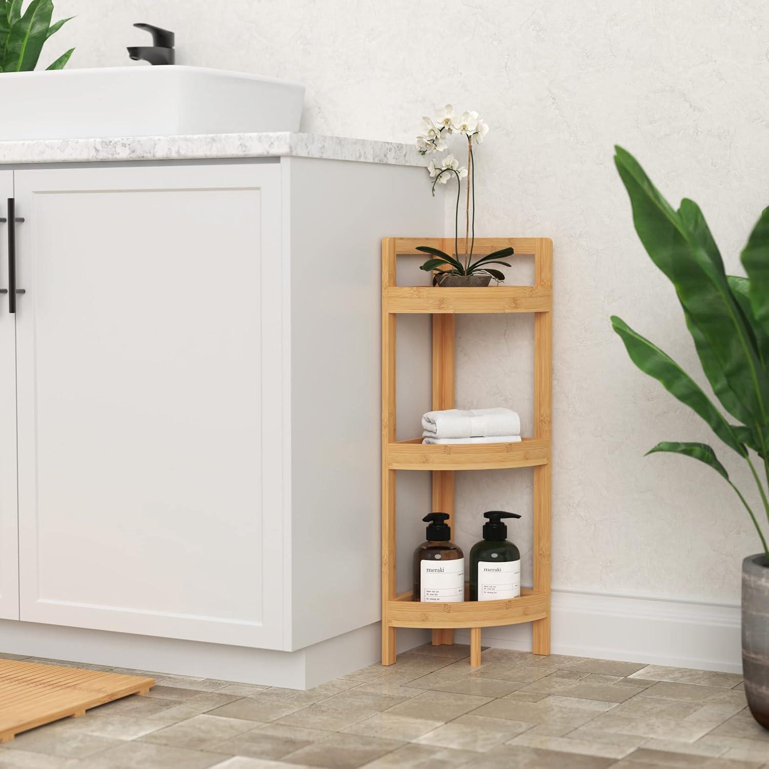 ClosetMaid 3-Tier Bamboo Corner Shelf - ClosetMaid