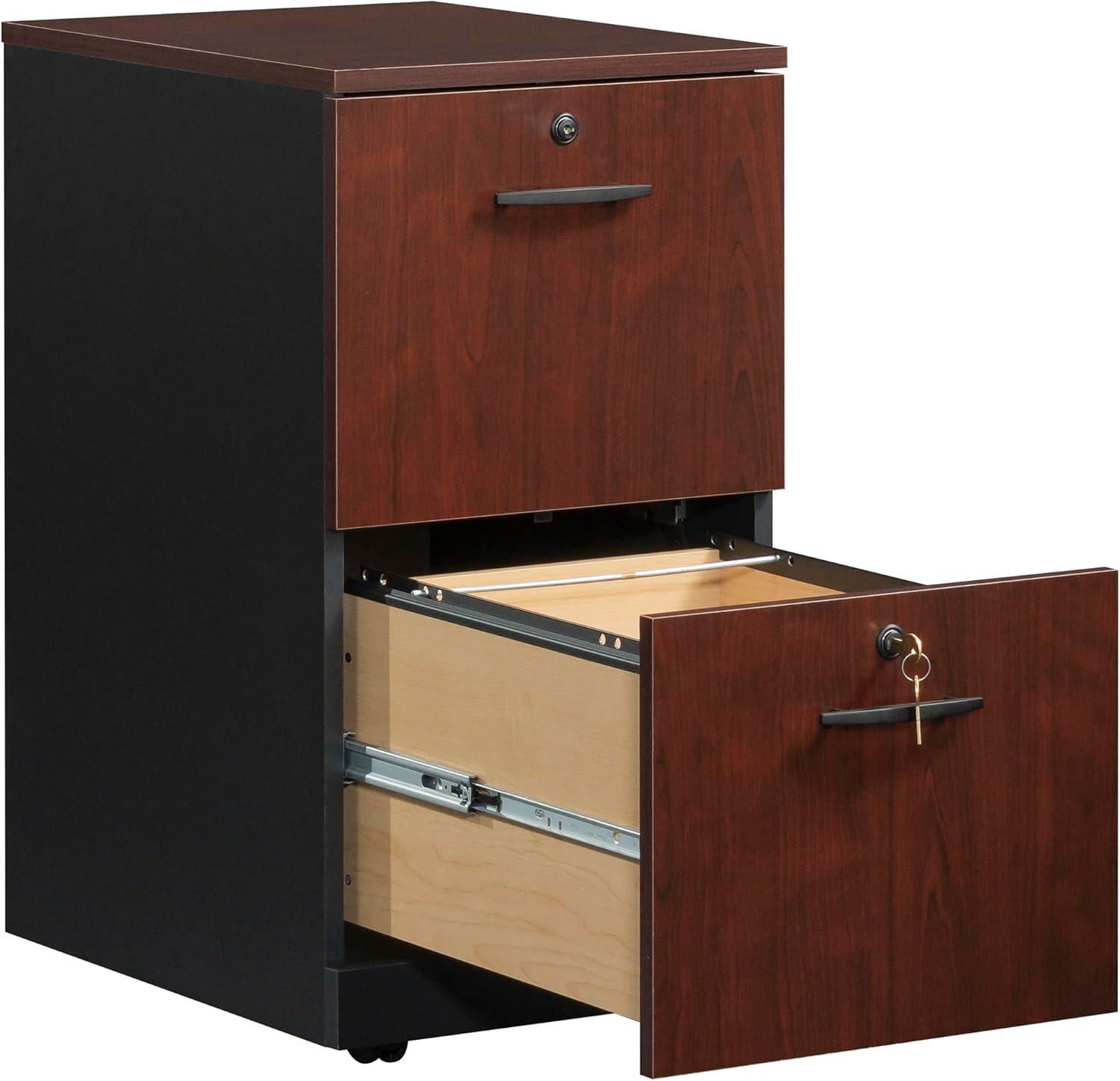 Classic Cherry 2-Drawer Lockable Mobile Pedestal