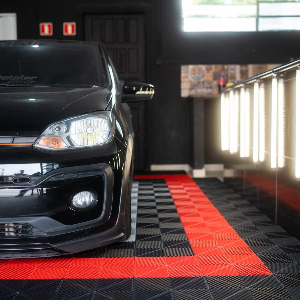 12"x12" Green PVC Floor Tile, for Garage