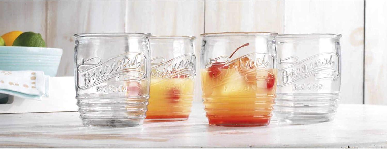 Gracie Oaks Zaviere 13oz. Handmade Drinking Glasses Set (Set of 4)