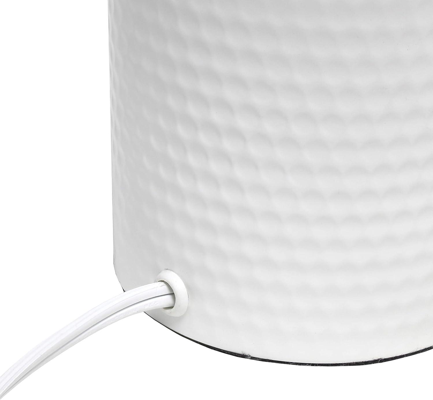 Hammered Metal Organizer Table Lamp with USB Port & Pull Chain - Simple Designs: ETL Listed, No Assembly Required