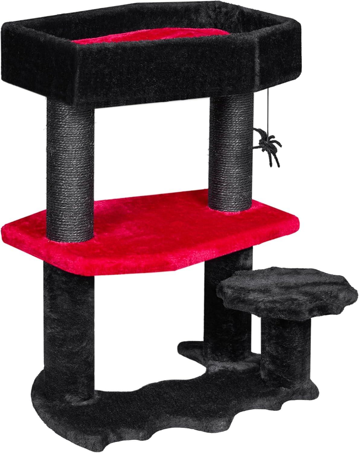 Tucker Murphy Pet™ Evannah Gothic Cat Tree for Hallowen, Cat Tower with Coffin Bed