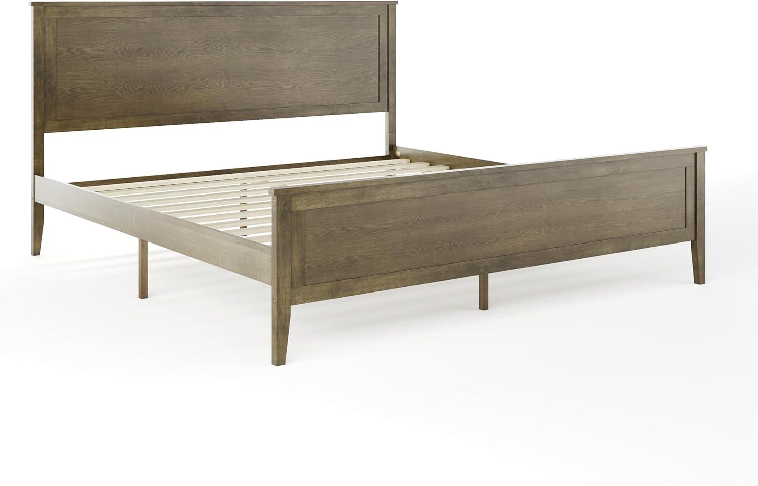 Martha Stewart Corbin Wooden Platform Bed With Headboard And Footboard