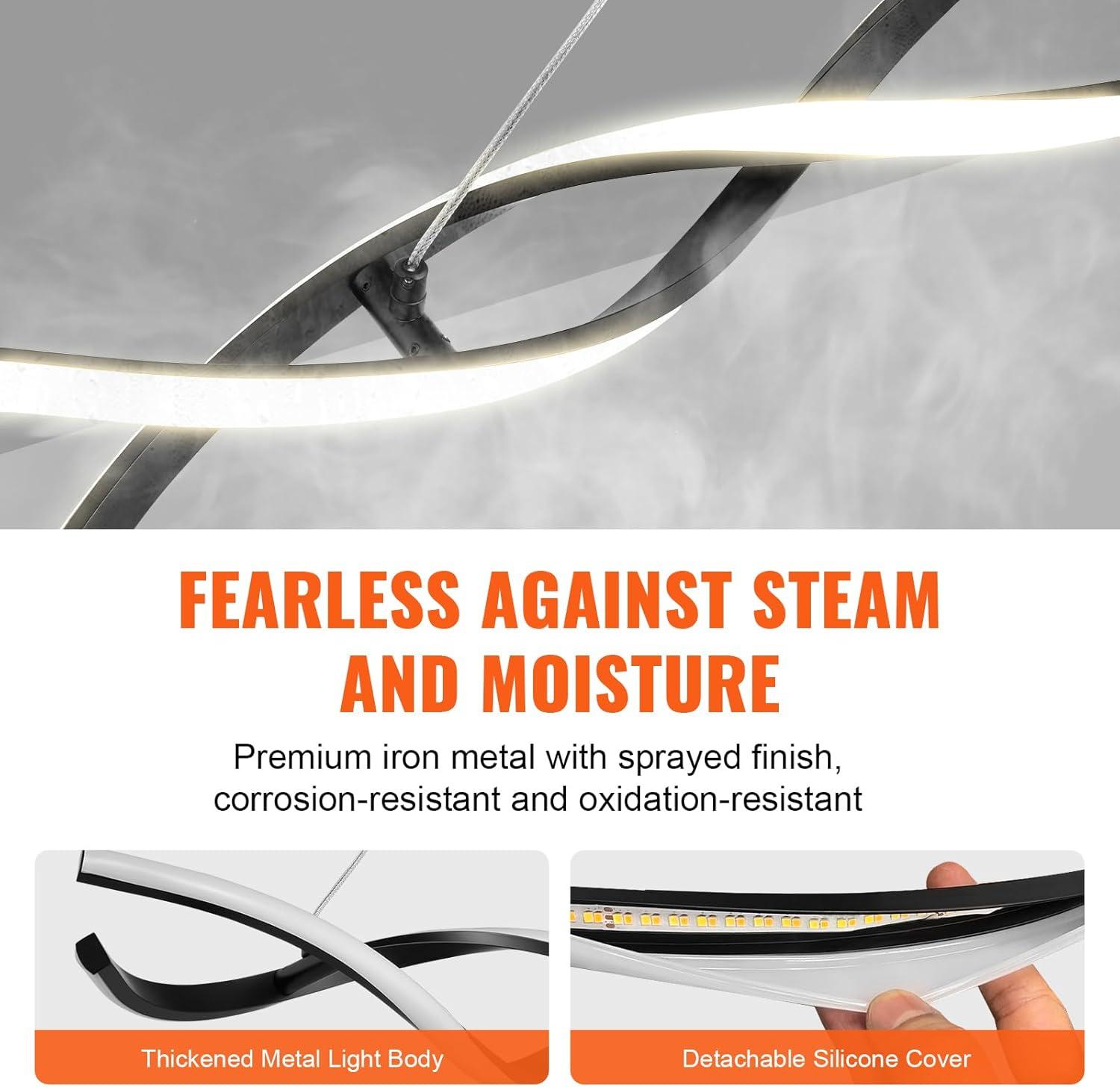 VEVOR 1 - Light Matte Black Chandelier Pendant