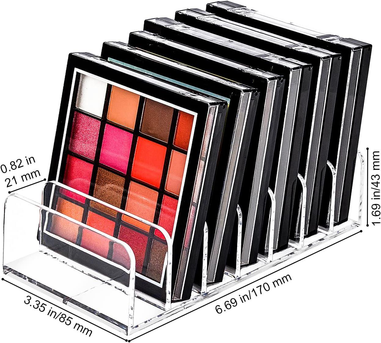 JessLab Small Palette Organizer, 7-Section Divided Plastic Makeup Organizer