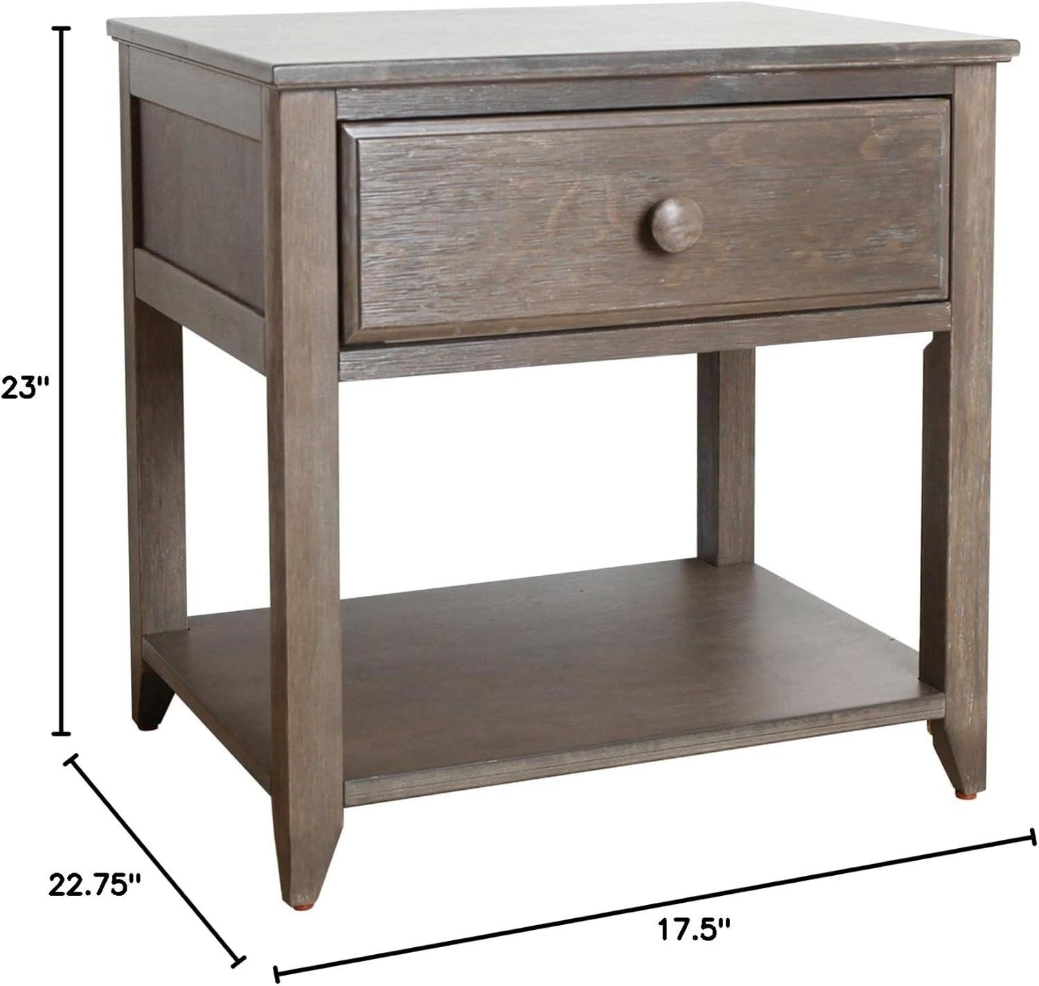 Max & Lily Nightstand with Drawer and Shelf