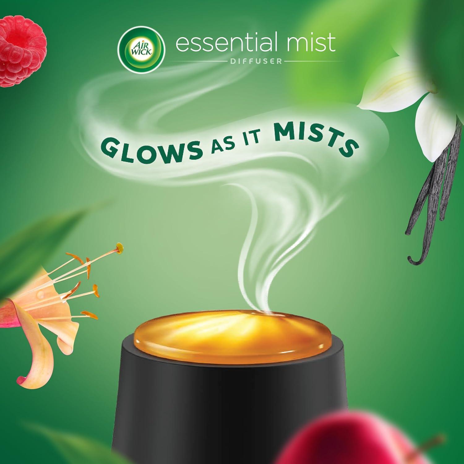 Air Wick Essential Mist Scented Oil Air Freshener Diffuser Device, Black, 1 Piece