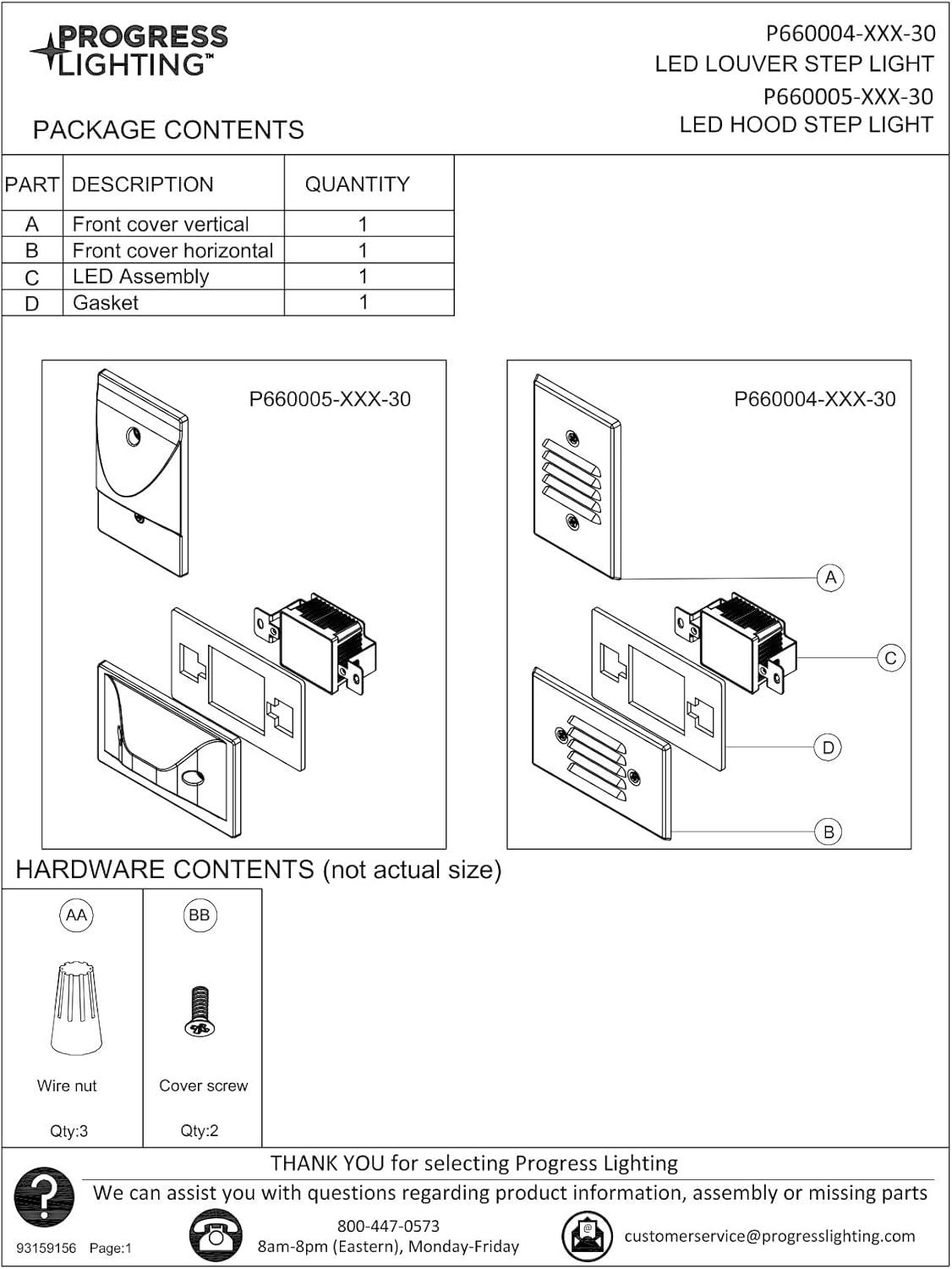 Progress Lighting Integrated LED Metal Step Light