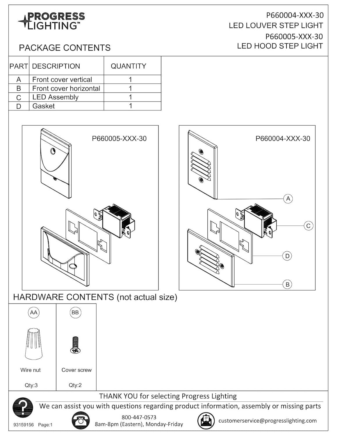 Progress Lighting Integrated LED Metal Step Light