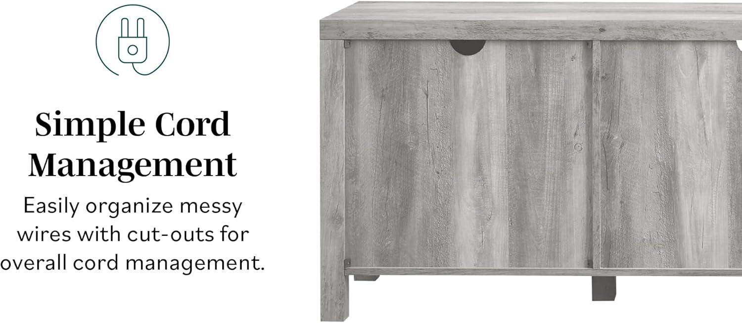 Walker Edison 70" Modern Engineered Wood TV Stand in Stone Gray