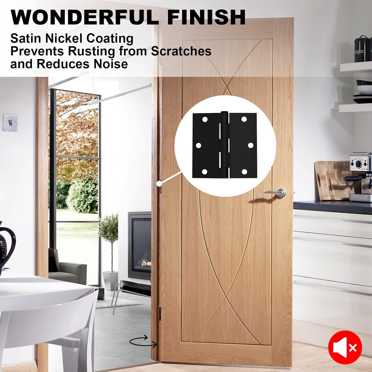 Design House 3.5" H x 3.5" W Butt Bearing Door Hinges (Set of 3)