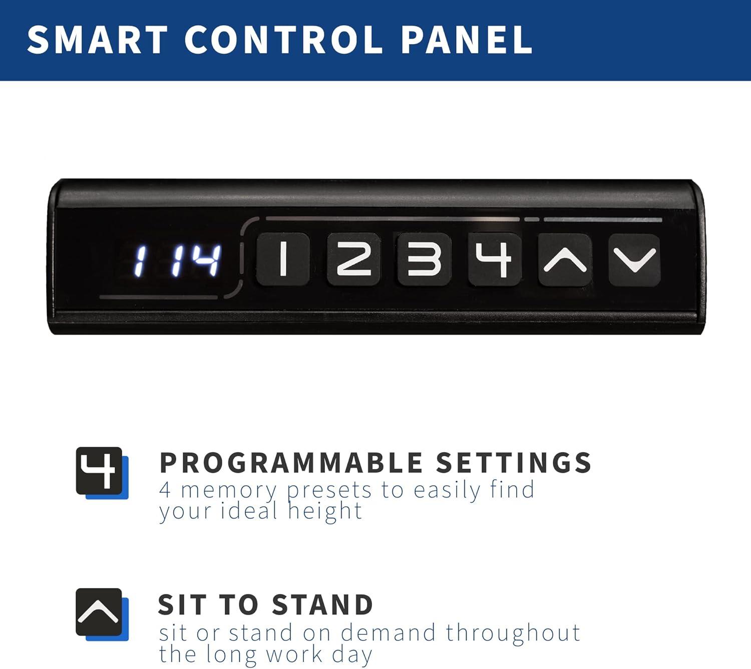 VIVO Single Motor Electric Desk with Push Button Memory Controller