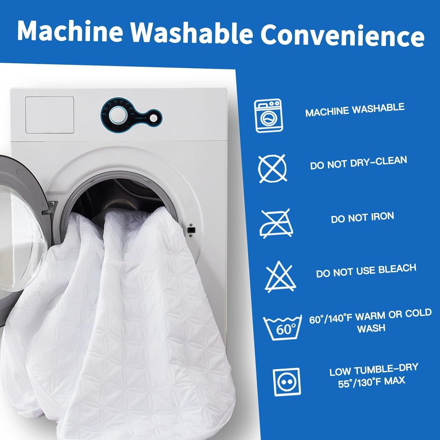 2 Pack Waterproof Mattress Protector, Twin Size Mattress Pad with Deep Pocket Fitted Up to 6-15 inches, Soft Noiseless Single Bed Mattress Cover for Bedroom, Dorm Room