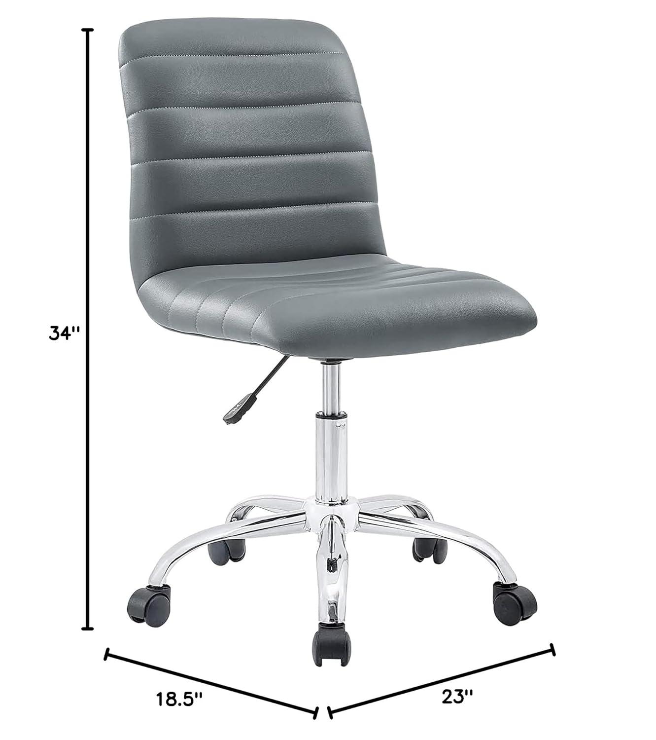 Modway Modway Ripple Armless Mid Back Vinyl Office Chair