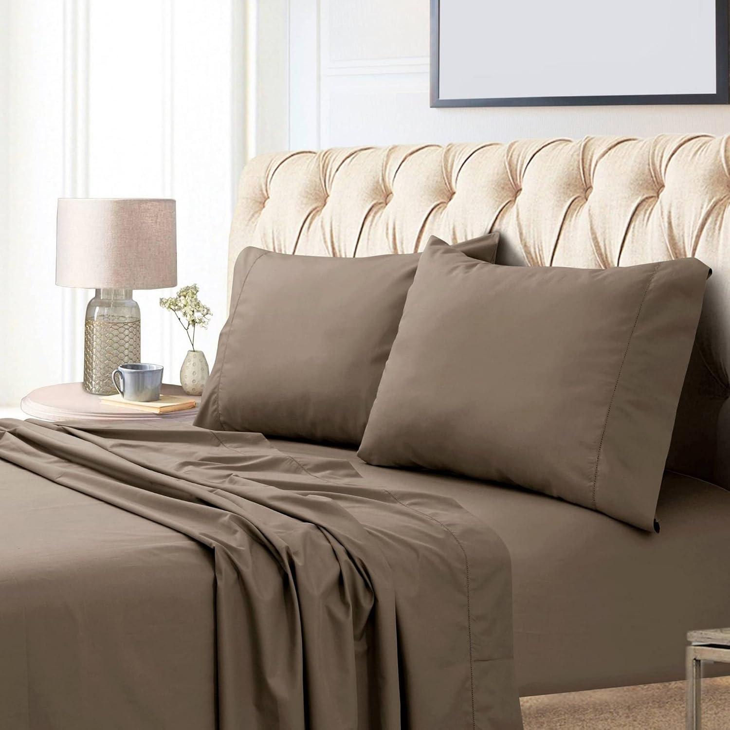 Tribeca Living 800TC Egyptian Cotton Sateen 4-Piece Sheet Set