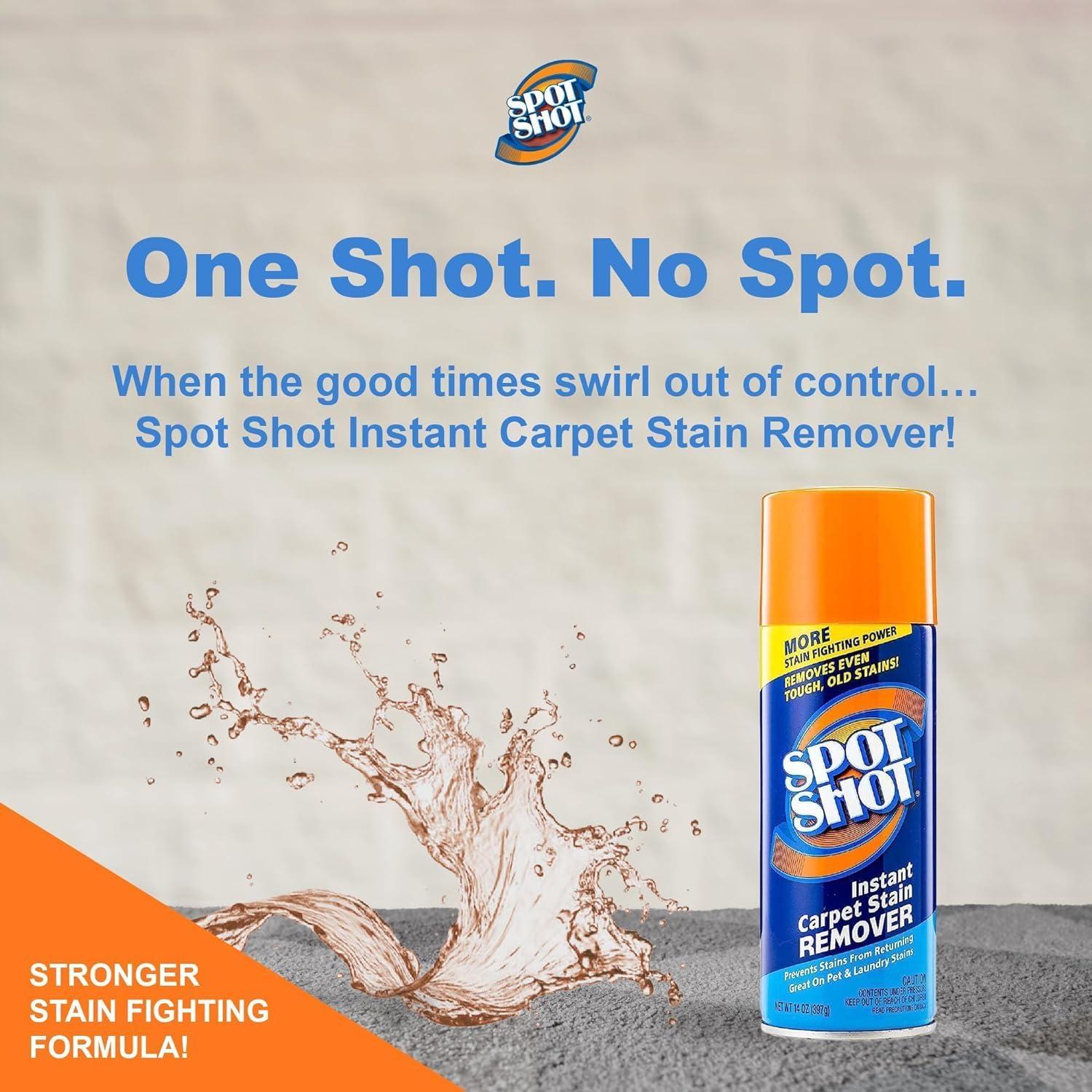 Spot Shot 009716 Instant Non Toxic Carpet Stain and Odor Eliminator, 14 Ounces