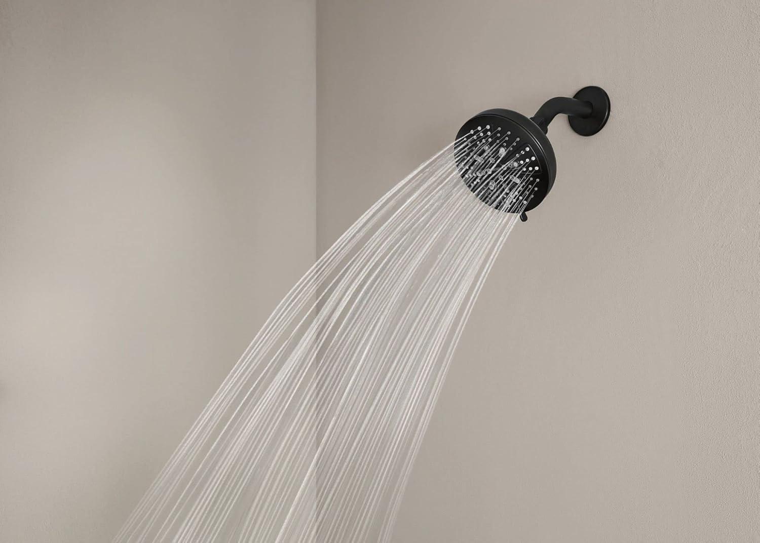 Moen Hydro Energetix Matte Black Showerhead with Eight Spray Functions, 200W0BL