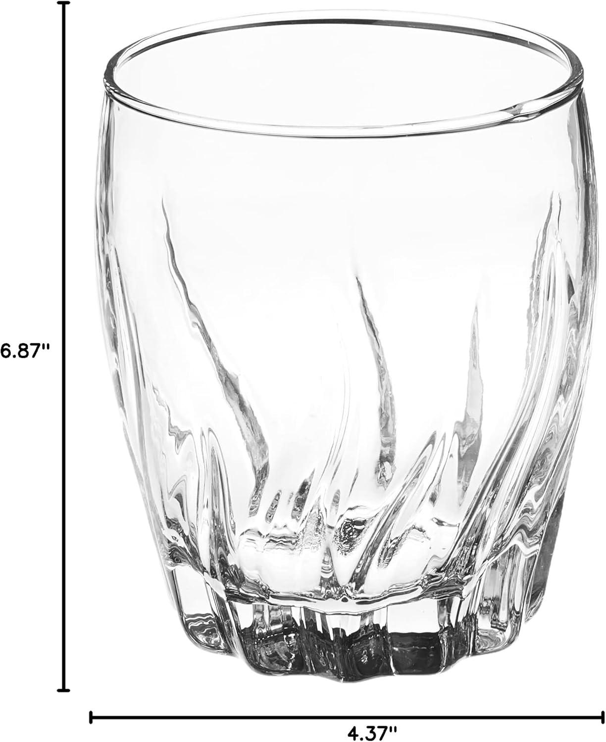 Anchor Hocking Central Park 12 oz Clear Glass Tumblers, Set of 4